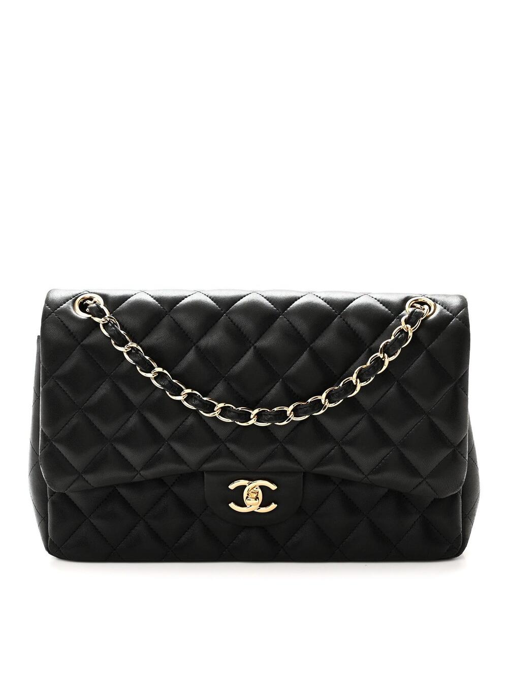 Chanel Lambskin Quilted Jumbo Double #343077C56B